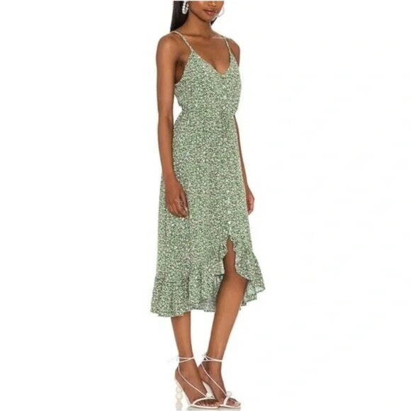Rails Frida Strappy Summer Dress Green Floral Size Small S - Picture 2 of 12